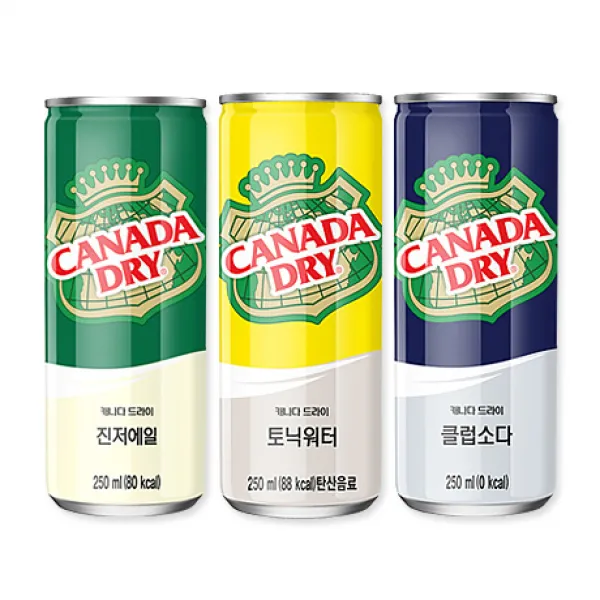 캐나다드라이 본사직영 3종 250ml캔 30개 캐나다드라이 토닉워터 250ml 캔