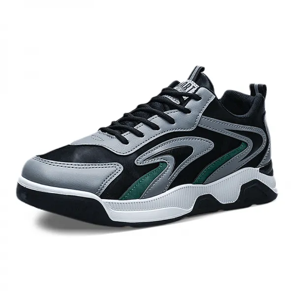 미끄럼방지농구화 증가하다 앞볼넓은스니커즈 인기남성밑창두꺼운캐주얼화, 260, 블랙