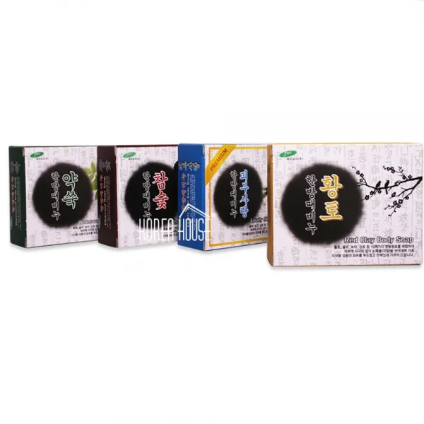 [SRADE]한방때비누 // 참숯 황토 약쑥 3종, 1, 참숯 생활 주방
