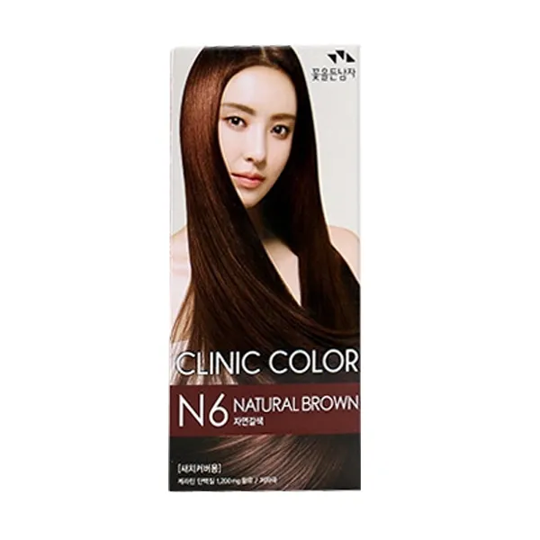 꽃을든남자 크리닉칼라 흰머리 새치머리 염색약 N6 자연갈색 1개