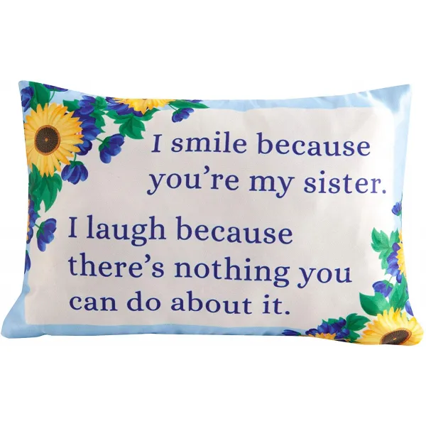 Nmt 여동생 선물 던지기 베개 감정적 인 말하는 방석 12 X 6 악센트 베개 P094707j6tlyxn9 기본