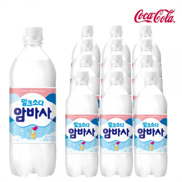 암바사 500ml X 12개 탄산음료 탄산수 탄산 음료수 음료 밀크소다 펫음료