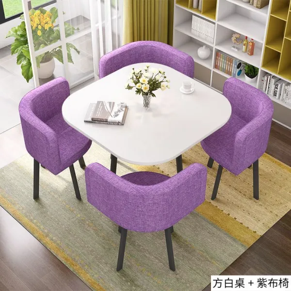 담판함 상담함 가게 접대함 사무실 휴게소 심플 1 밀크 티 숍 캐쥬얼 소형 원탁 측 식탁, 로즈레드 로즈레드 H24- 천 타입