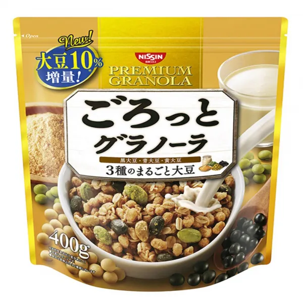 日清シスコ ごろっとグラノーラ 3種のまるごと大豆 400g×6袋 닛신 시스코 땅볼라며 놀라 3 종 통째로 콩 400g × 6 봉지, 1