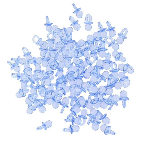 STK100pcs 미니 젖꼭지 매력 게임 경품 선물 베이비 샤워 호의, 푸른