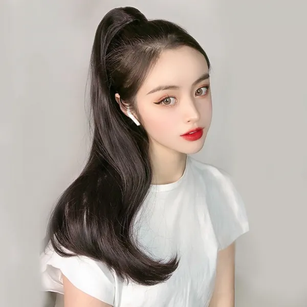 벨르비쥬 앤디 말꼬리 장발가발, 개, 블랙