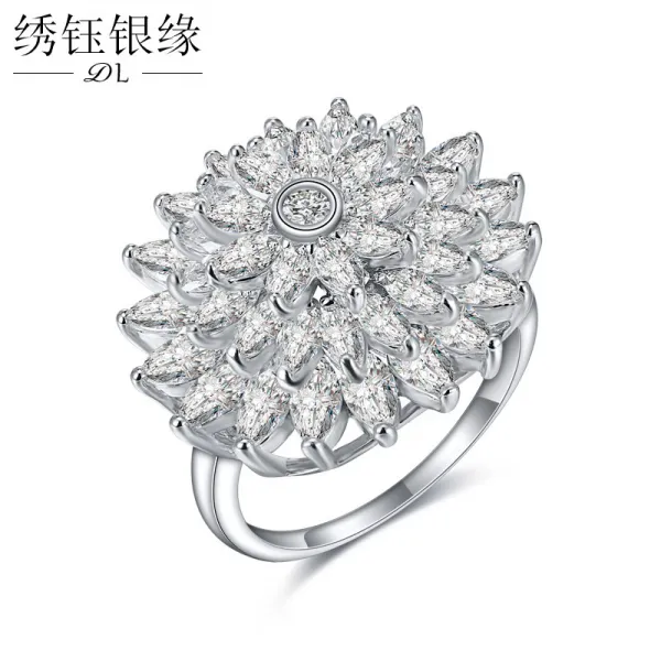 킹덤코리아 여성 Ins조상미 스타일리쉬 숏 Ck 안개꽃 힘찬 무용단 개성 운수대통 큐빅 플래팅 플래티넘