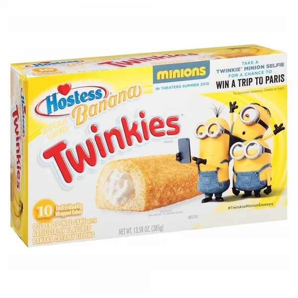 Hostess 호스티스 크림 필링 바나나 트윙키 스펀지 케이크 385g 1팩
