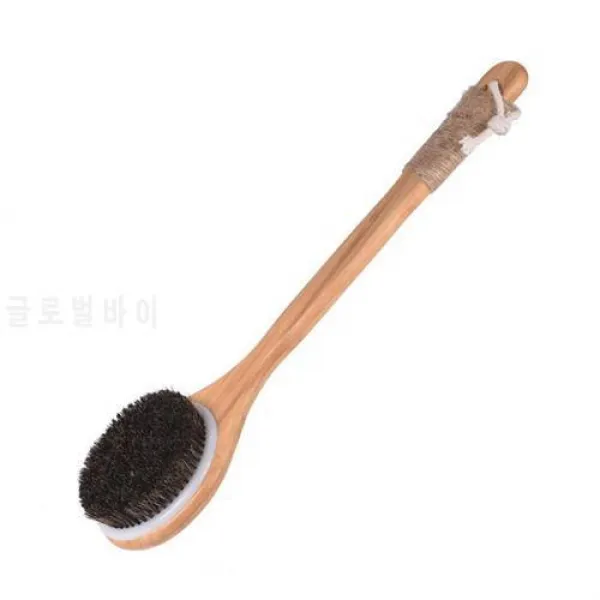 1 개 목욕 브러쉬 긴 핸들 부드러운 말 갈기 샤워 위로 스크러버 목욕 바디, 상세내용참조