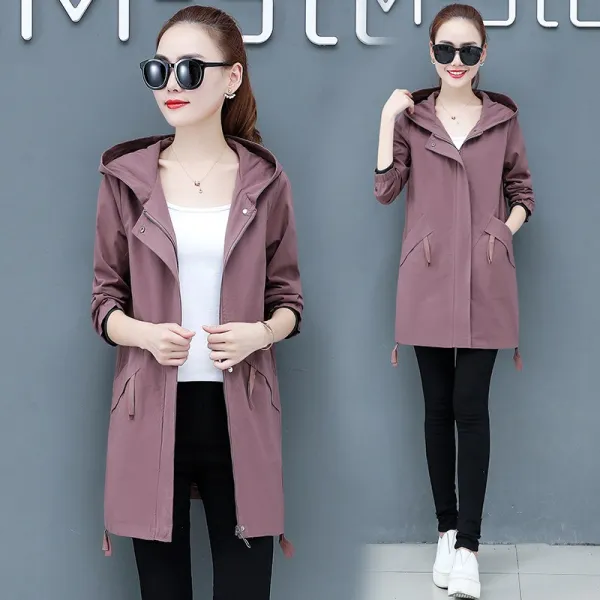 HERSICHY 여성용 가을 데일리룩 트렌치코트 45352771