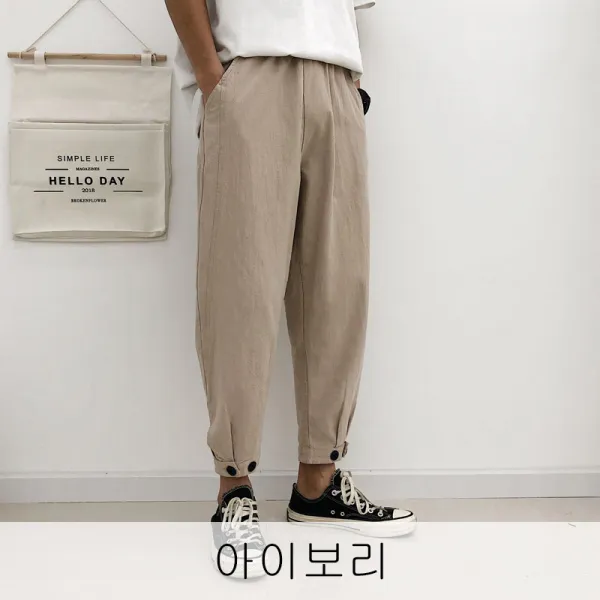 뉴타임즈 남성 워킹팬츠 일직통 레저팬츠 9 부 조림팬츠 XT27 A22