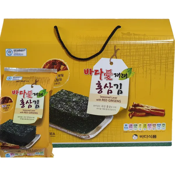 바다애 홍삼김 (15g*16개입 식탁김 선물용), 1박스(겉포장 가격추가)