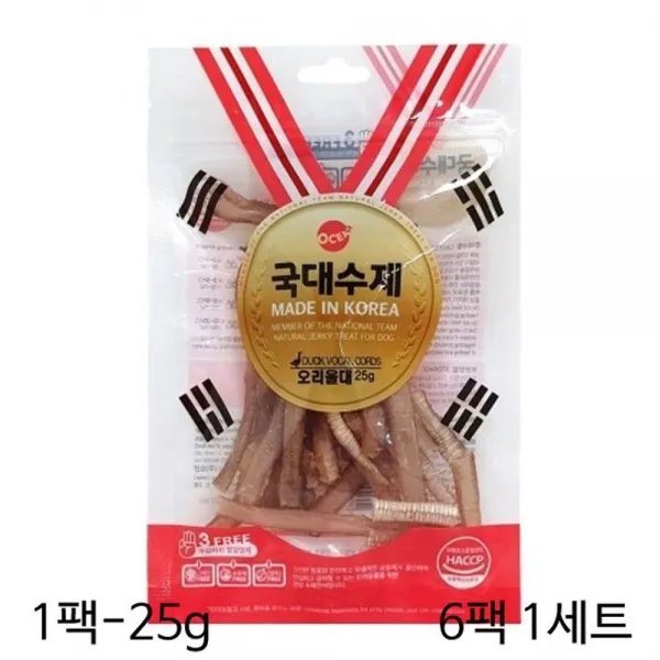 애견육포 국가대표 수제간식 오리울대 6팩 1세트_72567EA, # 본상품선택