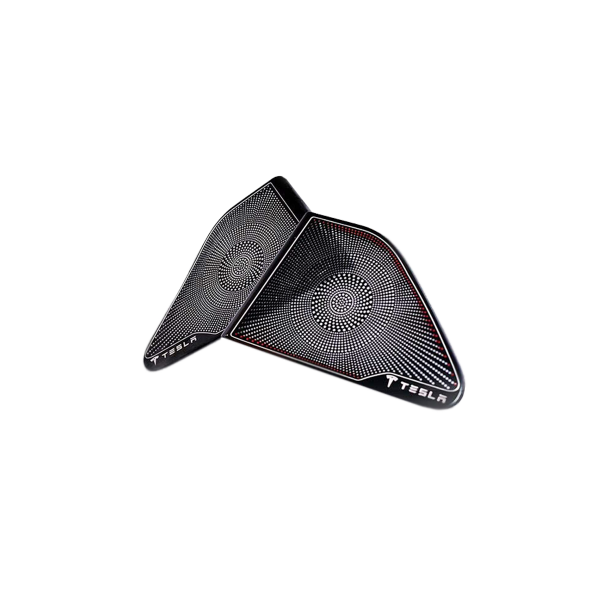 자동차 동호인 강력하게 추천함 테슬라 Model3 플레어 커버 초탄 금속 스테인리스 스틸 음향 내부장식 보호 뚜껑 블랙 블랙 블랙 티타늄 타입 2