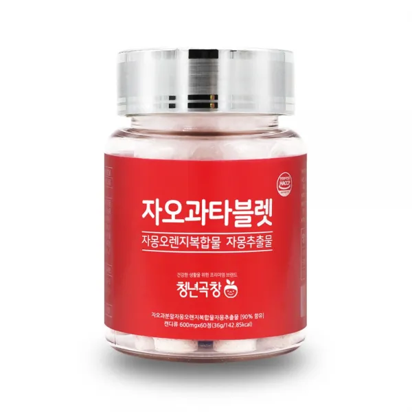 청년곡창 자오과 타블렛 자몽오렌지복합물 자몽추출물 나린진 과라나, 1개, 60정