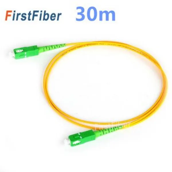 [해외] FIRSTFIBER 30 M SC APCSC APCG657A 광섬유 패치 케이블 점퍼 패치 코드 심플 렉스 2.0MM PVC OS2 싱글 모드 벤드 무신경, 상세내용표시