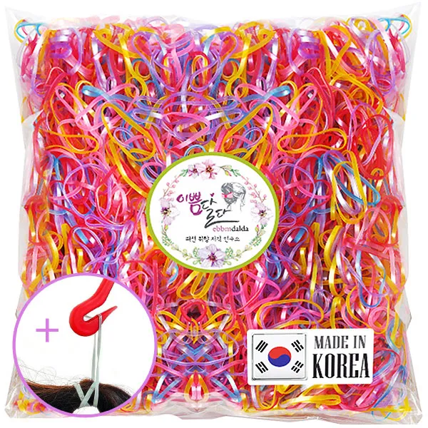 이쁨달다 이쁨봉봉밴드+이지컷 대용량머리끈 100g 짱짱 쫀쫀 선명