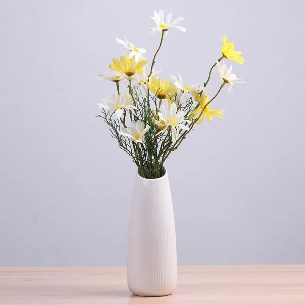 기르기 개성 꽃병 깔끔한 마감 사무실 침실 화이트 라이트 _화이트 황하 난국 인