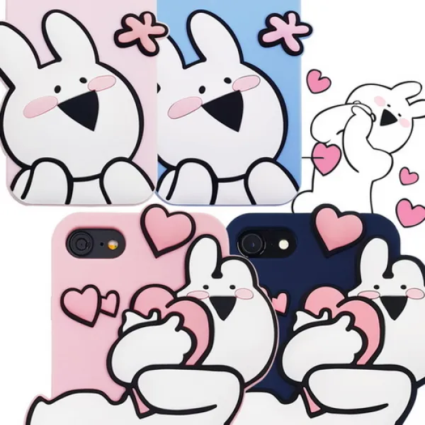 [바보사랑]오버액션토끼 실리콘 케이스 아이폰6 6S