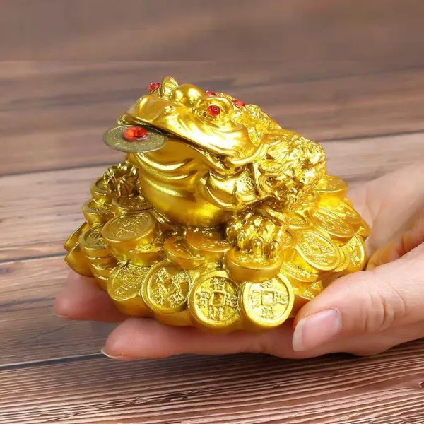 칠나무 장식품 두꺼비 풍수 대박 돈더미 삼족두꺼비 복두꺼비 수지 Wdd0813 03 사진색k