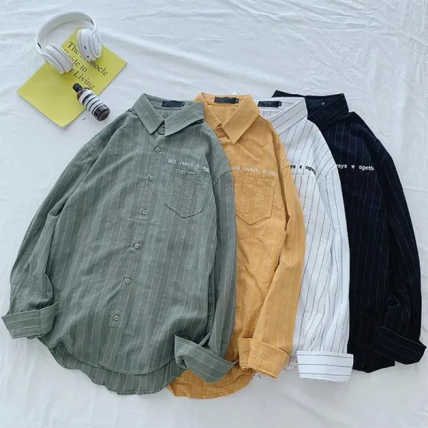 Kirahosi 남친룩 캐주얼 남성 셔츠 20대 30대 남방 긴팔 데일리 코디 330호+덧신증정 Au7et9c2