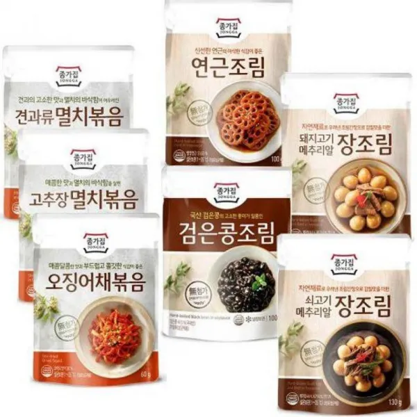 종가집 밥도둑 반찬 간편식 혼밥 집밥 마른반찬 모음 v21, 오징어채볶음60g