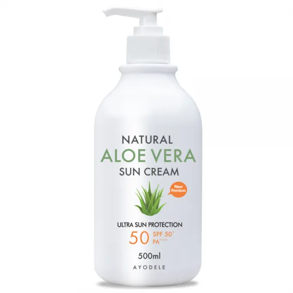 아요델 내추럴 알로에베라 선크림 SPF50+ PA+++, 500ml, 1개