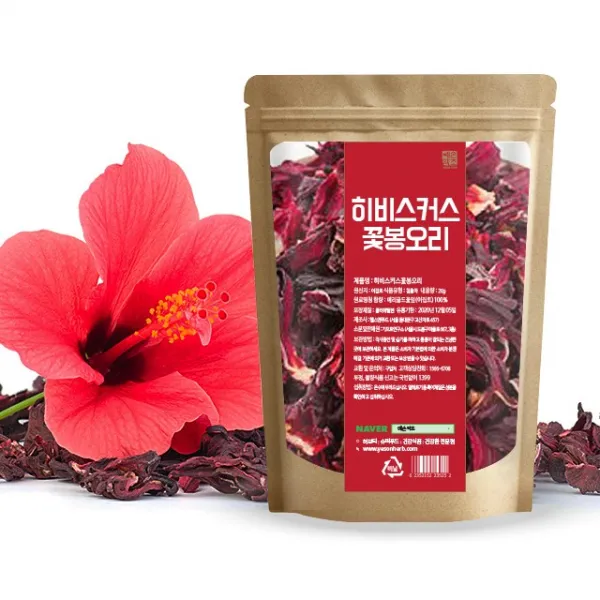 히비스커스꽃 80g 히비스커스꽃잎차 히비스커스꽃차 선택01 꽃봉오리40g*2