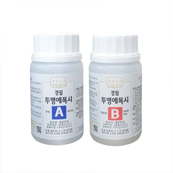 투명 에폭시 150g/접착제 공예 산업용/경질 연질 선택, ★투명에폭시 150g///연질