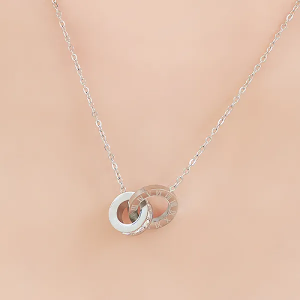 써지컬 목걸이 로마 숫자 투링 큐빅 팬던트 여성 여자 체인 목걸이 줄