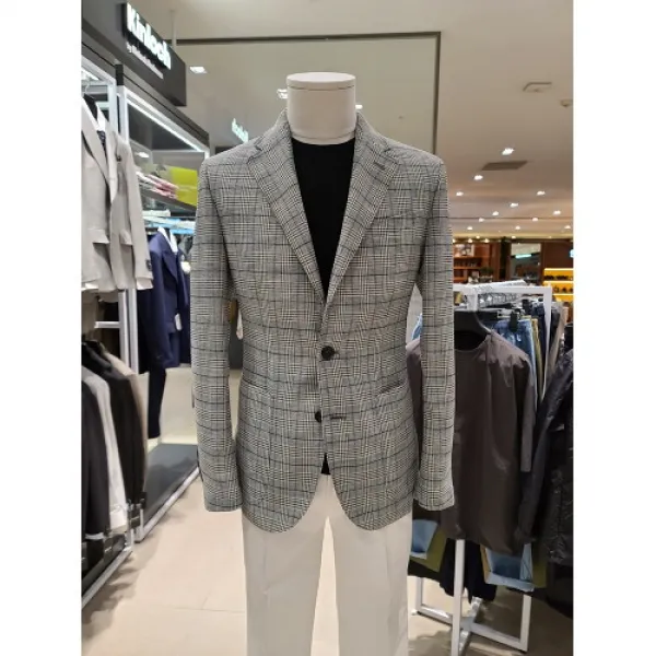 [킨록]20 S/S 브이종강 매쉬 글랜체크 자켓 AKL IZJ90