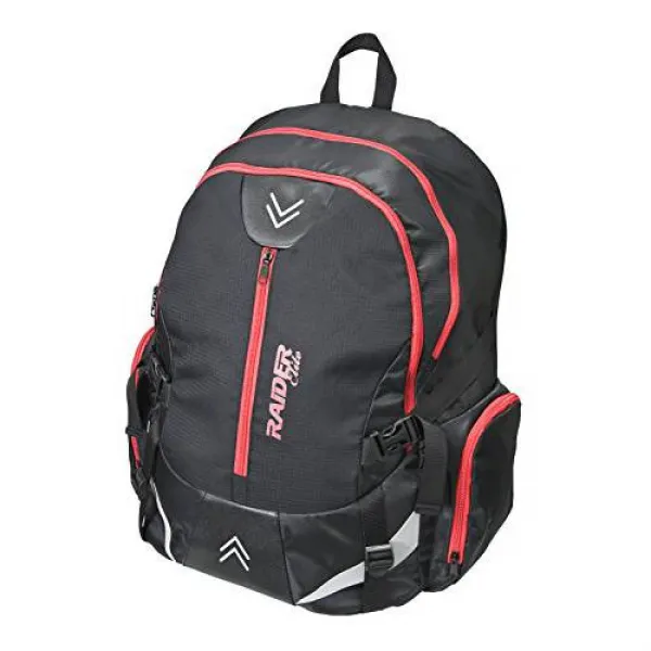 Raider Elite Helmet Storage Motorcycle Backpack (Black/Red)