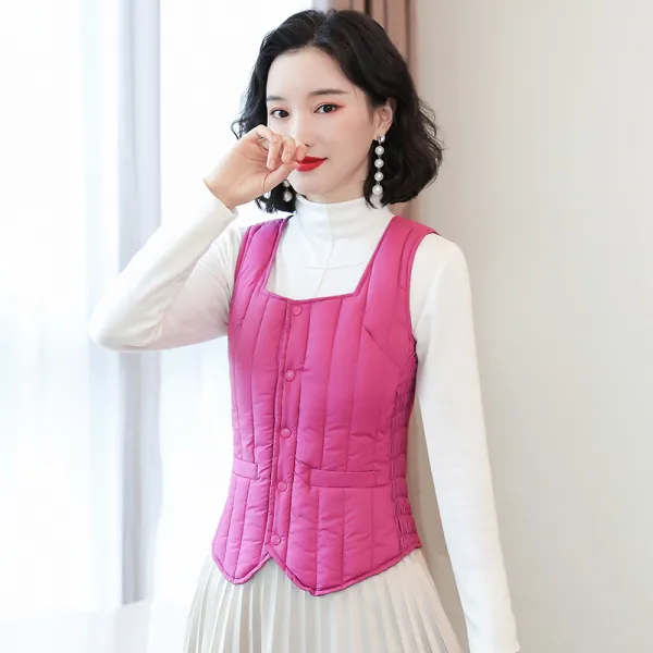 여자 조끼28119호추동 패딩 조끼 여자 쇼트 슬림 밀착 베스트