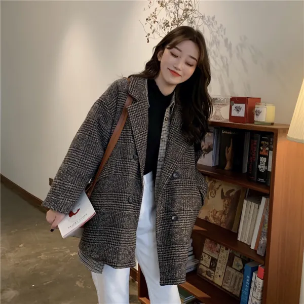 Yx Shop 겨울 여성 숏 코트 아우터 오버사이즈 A0041