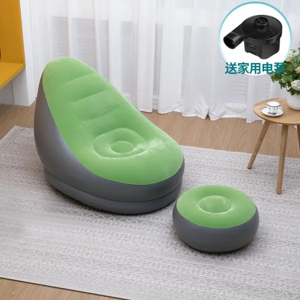 캠핑의자 빈백쇼파 다다미 침실 여성소형 귀여운 싱글 에어쇼파 베란다 캐주얼 기대어눕기 의자소파 의자 T11 멜론색 원의자 미포함 쇼파 +가정용전기 동력펌프