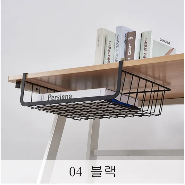 DALIN 침대머리칸받이선반 주방장 레이어드 책상 테이블 수납 침실 위에 침대 걸이바구니 XT04 A25, 1개, 04 블랙