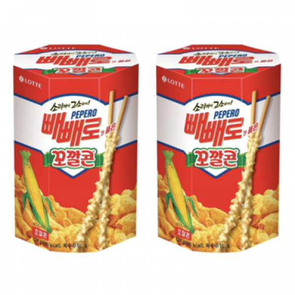 소리까지 고소하다! 롯데 빼빼로가 품은 꼬깔콘 124g 2개