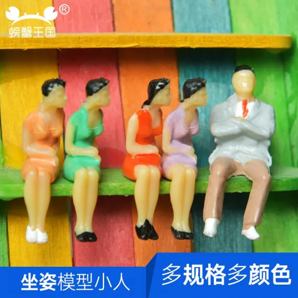 와이엠컴퍼니 앉은 자세 뒤집게 왕국 DIY 핸드메이드 경관 장면 칼라, 1：50 앉은 자세 복권 당첨자 （색