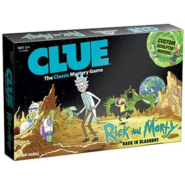 USAOPOLY CLUE : 릭과 모티 성인 수영 TV 쇼 Rick amp; Morty의 등장 인물 소장 실마리 보드 게임 Rick, 상세 설명 참조0