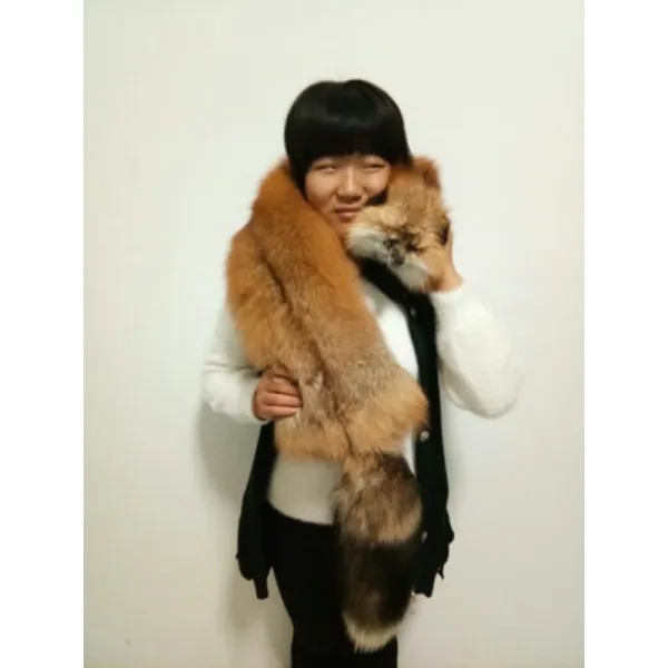 폭스머플러 모피 스카프 피모 통가죽여우 여우털 애니멀 표본 실버폭스 불여우