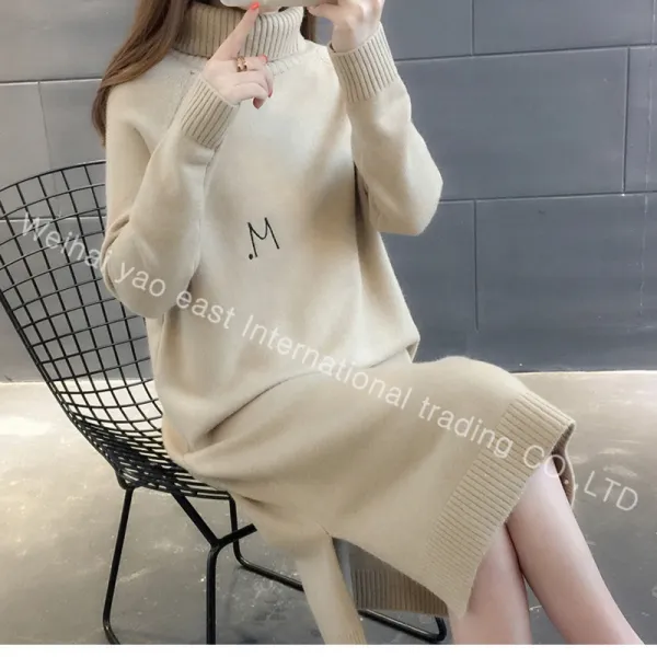 추계미디엄 타입 전위 유행여사니트원피스cr0507+물컵 증정