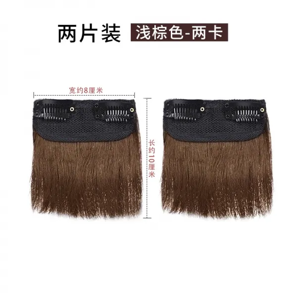 가발 패치 무흔 히든 퐁퐁 기일편 자연 머리망 핫 나염 두 귀밑머리 길이 땋아, 1, 트럼펫 카드 리넨슬럽 10CM룩