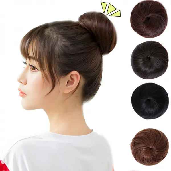 WTB 가발 완자 도급 가짜 도급 盘发 봉우리 머리 가발 완자 발 권 봉우리 직 도급 자연 검은색 이다, 상세페이지 참조, 상세페이지 참조