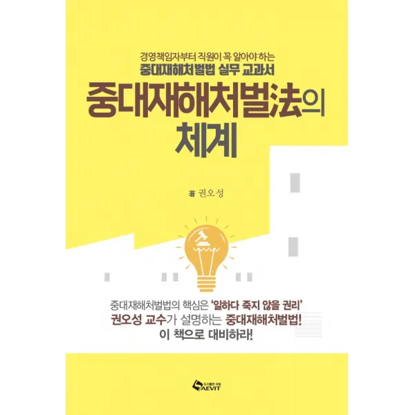 중대재해처벌법의 체계:경영책임자부터 직원이 꼭 알아야 하는 중대재해처벌법 실무 교과서, 새빛, 권오성