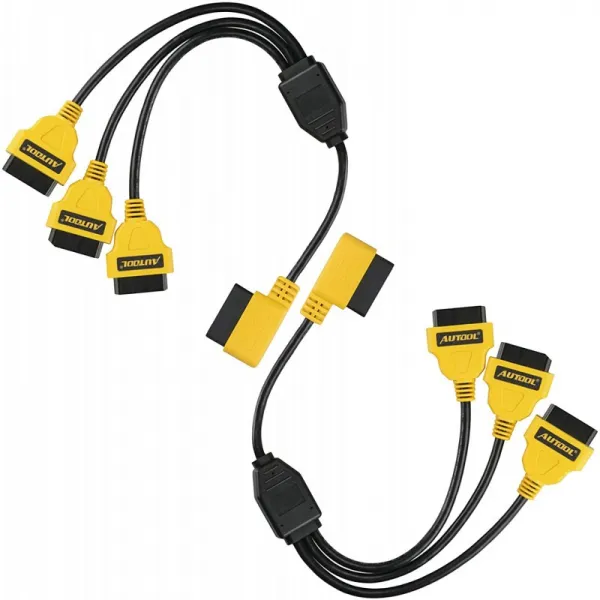 HAMILO OBD2케이블 3분기 전원 꺼내분배 케이블 OBD2커넥터 2세트, 1