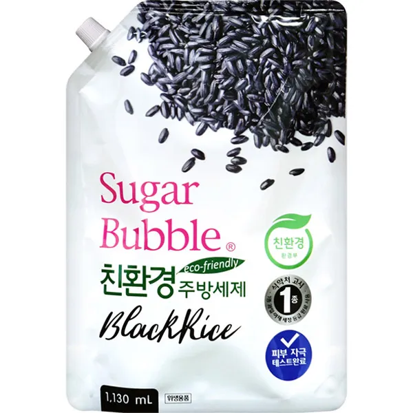 슈가버블 천연유래 흑미 주방세제 1130mL (파우치 리필), 1개