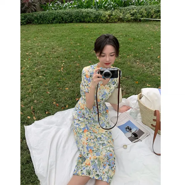 위파인더 [모네 팔레트에 난입] 로맨틱 일하미부터 불가지물 프렌치 플라워 원피스 봄여름