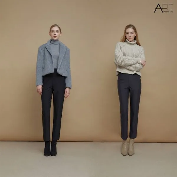 어썸핏 22FW 사방스판 크림기모 본딩 팬츠 2종 (여성)