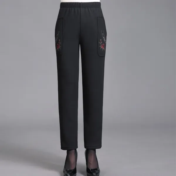 여자골덴바지 중년노년여성 바지가을 할머니옷 밴딩 엄마 털추가 어른 빅사이즈 긴바지