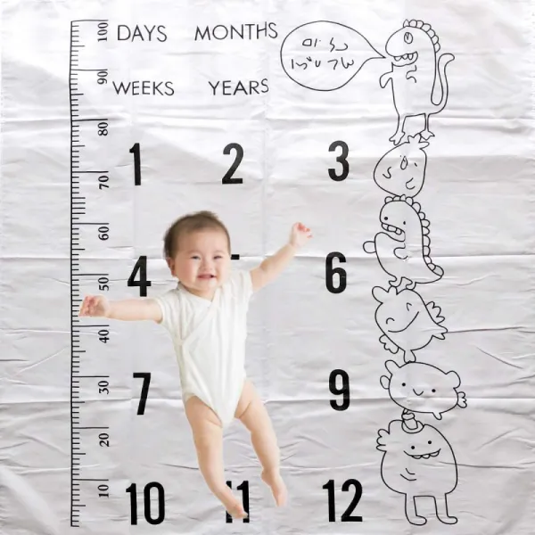 Mille Ti Rana 베이비 포토 시트 잠버릇 예술 아기 성장 기록 월령 스티커 세트 (괴수)